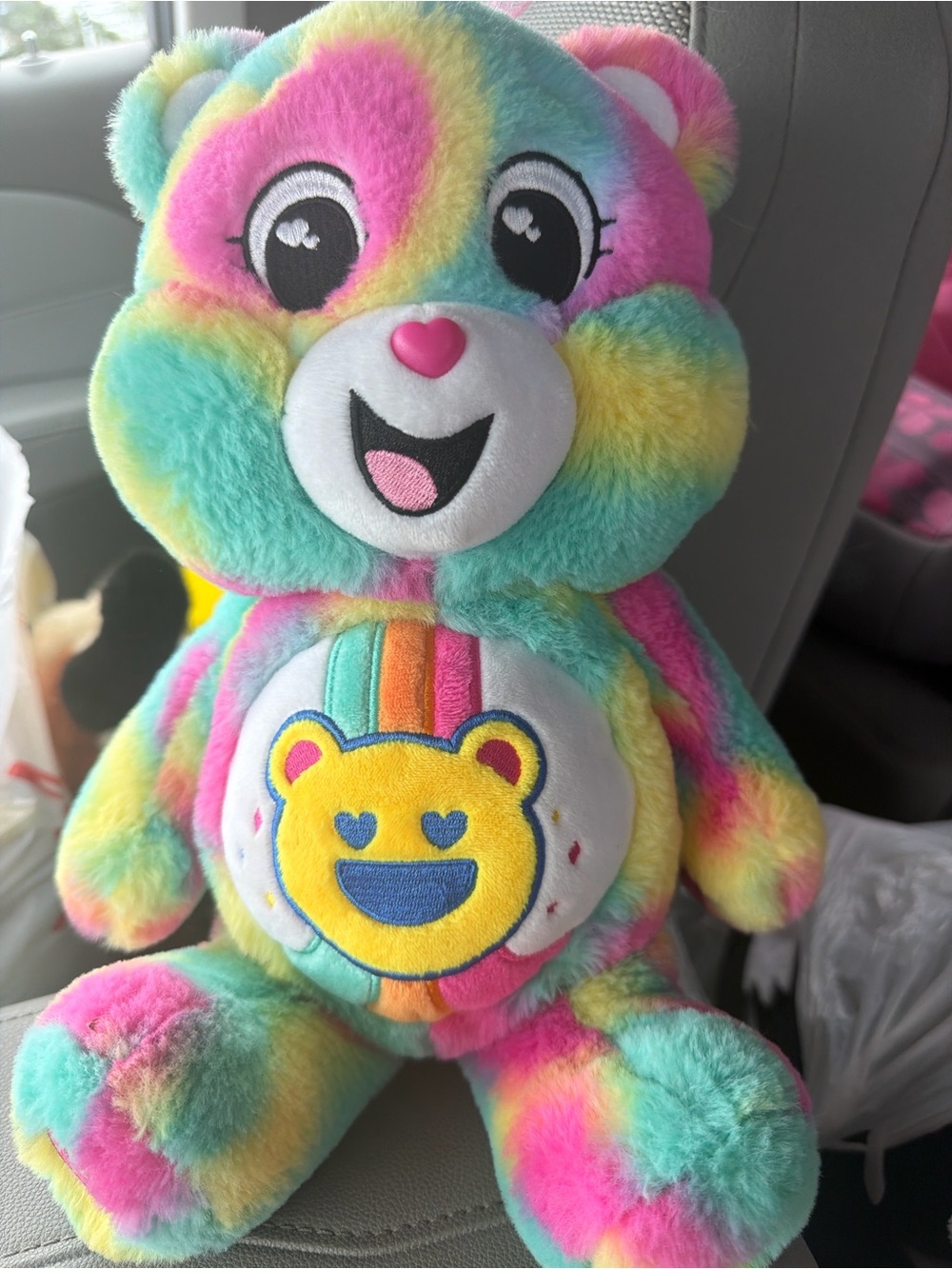 Care Bears Rainbow Pastel Plush Bear - Pink, Yellow, Blue, Green